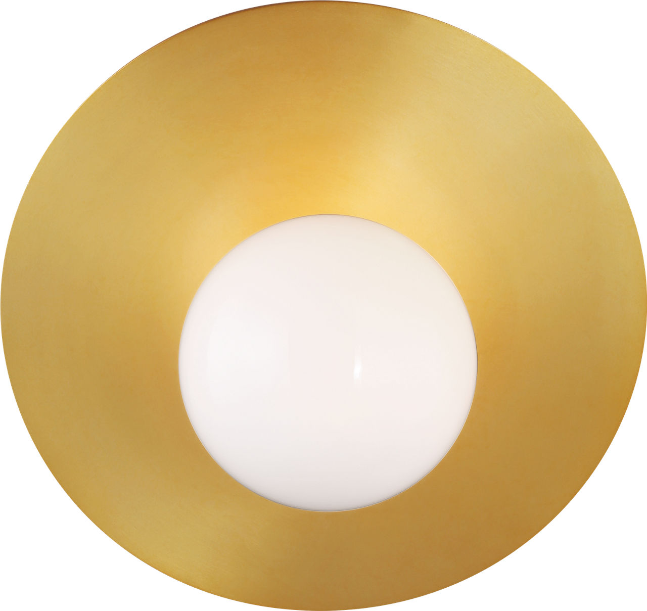 Nodes Large Angled Sconce in Burnished Brass