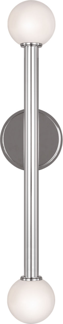 Nodes Double Sconce in Polished Nickel