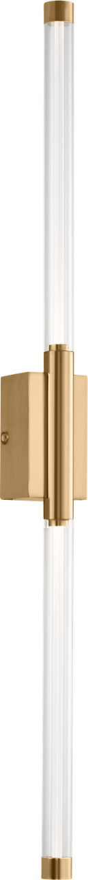 Phobos 2 Light Wall Sconce Natural Brass 2700K 90 CRI integrated led 90 cri 2700k 120v-277v unv