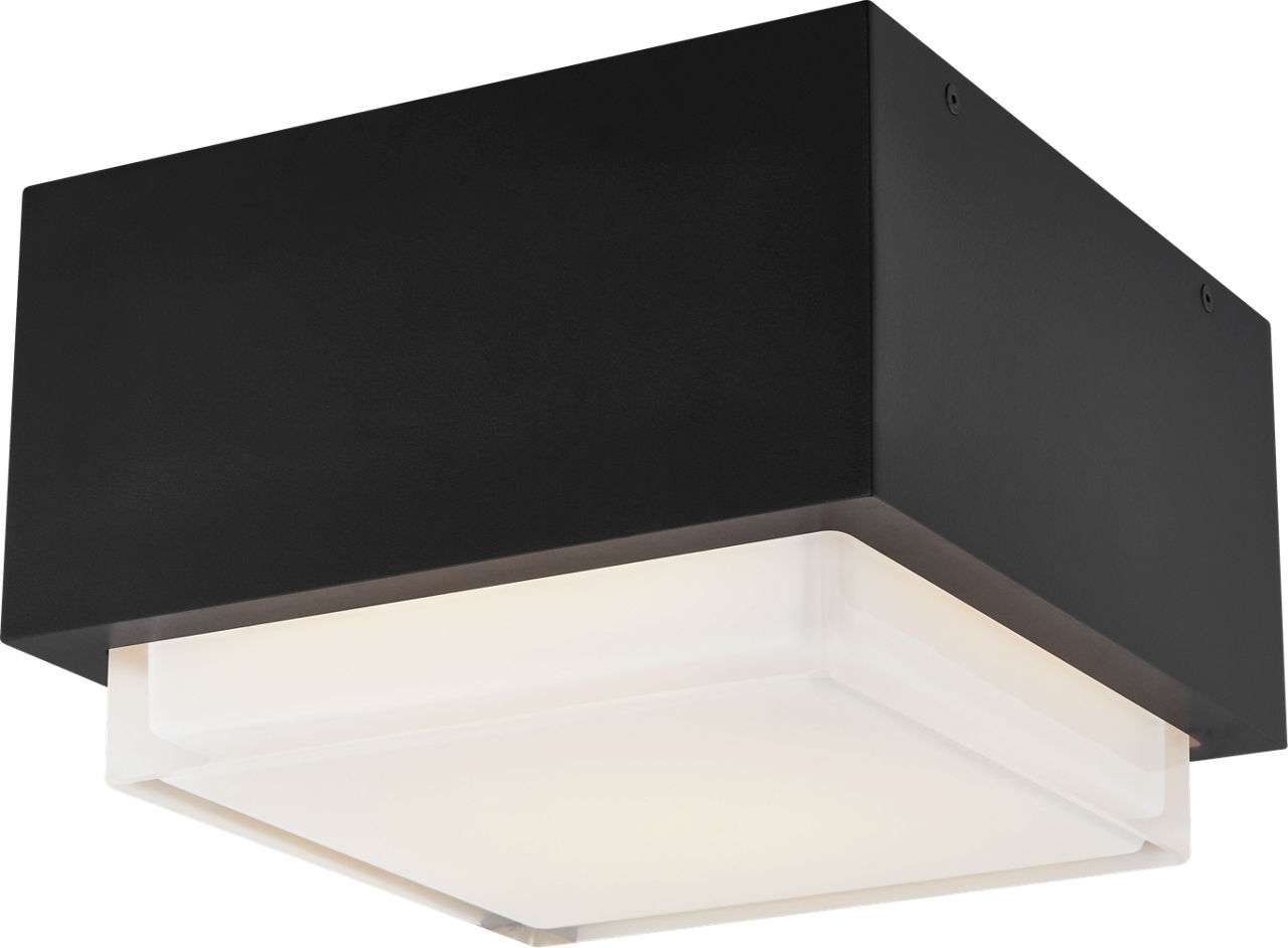 Leagan Medium Flush Mount Black 2700K 90 CRI