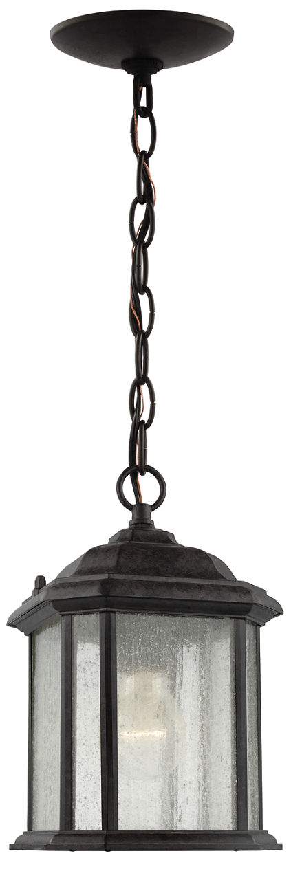 Kent One Light Outdoor Semi-Flush Convertible Pendant Oxford Bronze