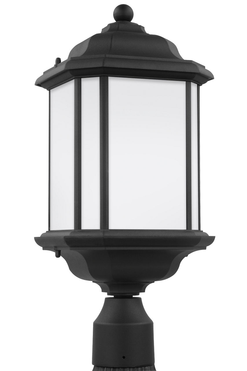 Kent One Light Outdoor Post Lantern Black