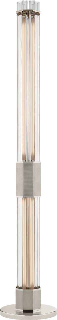 Fascio Large Floor Lamp in Polished Nickel with Crystal