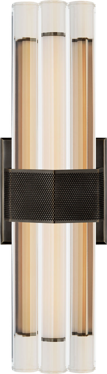 Fascio 14" Sconce in Bronze with Crystal