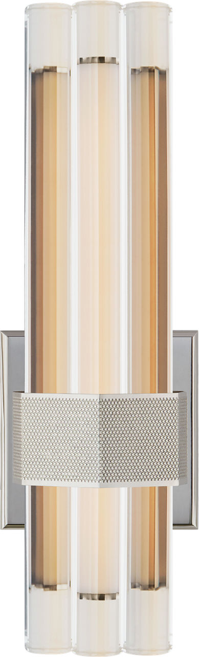 Fascio 14" Asymmetric Sconce in Polished Nickel with Crystal