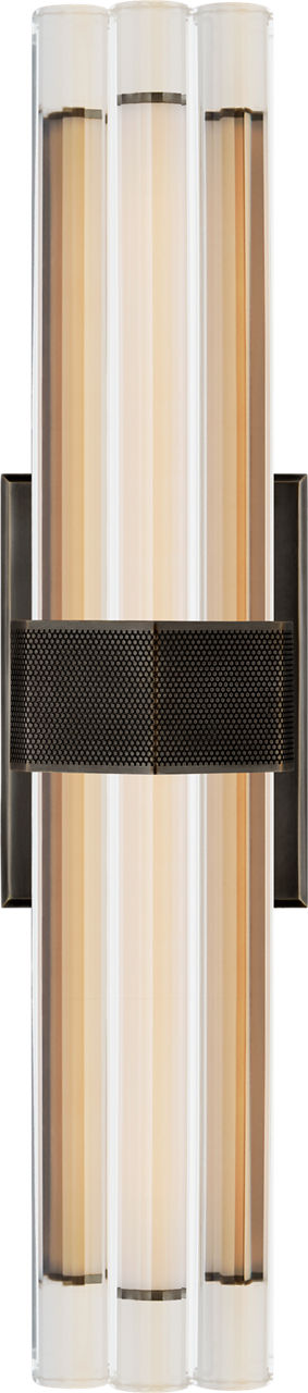 Fascio 18" Sconce in Bronze with Crystal