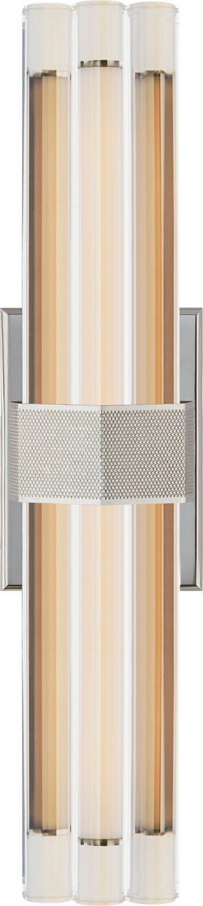 Fascio 18" Sconce in Polished Nickel with Crystal