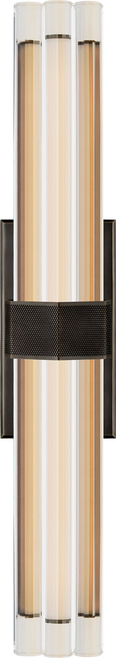 Fascio 24" Sconce in Bronze with Crystal