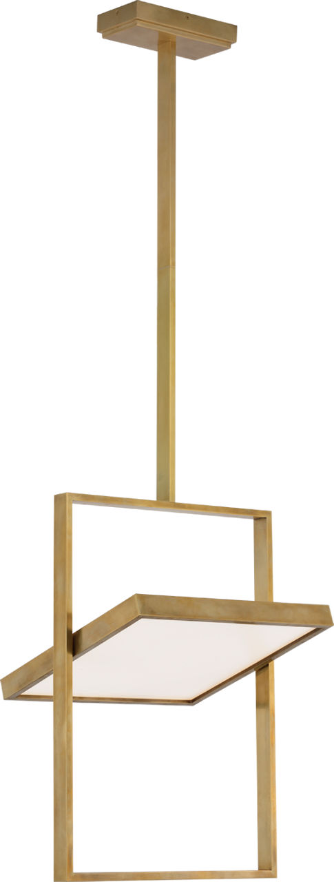 Entoure 17" Rotating Pendant in Hand-Rubbed Antique Brass