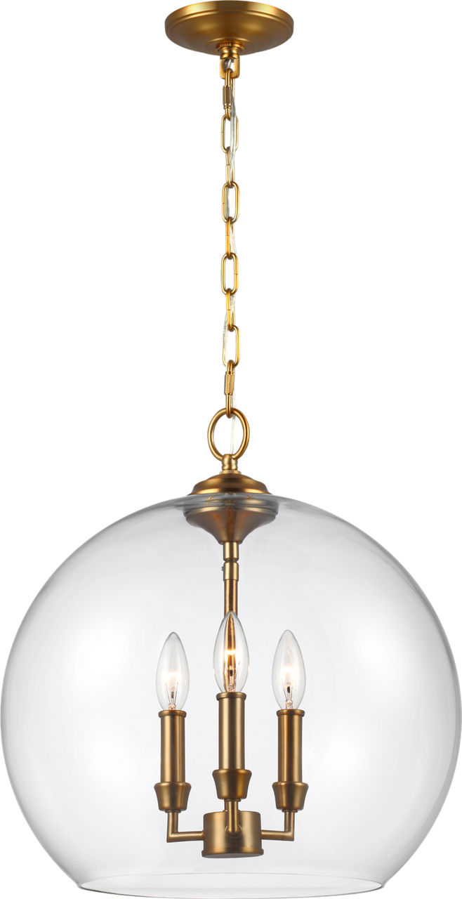 Lawler Orb Pendant in Burnished Brass