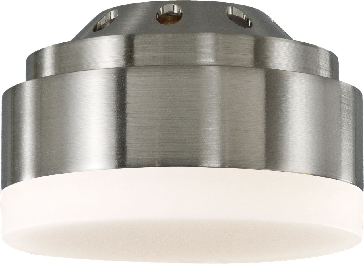 Aspen Light Kit Aspen LED Light Kit in with Frosted Acrylic Shade Brushed Steel Bulbs Included