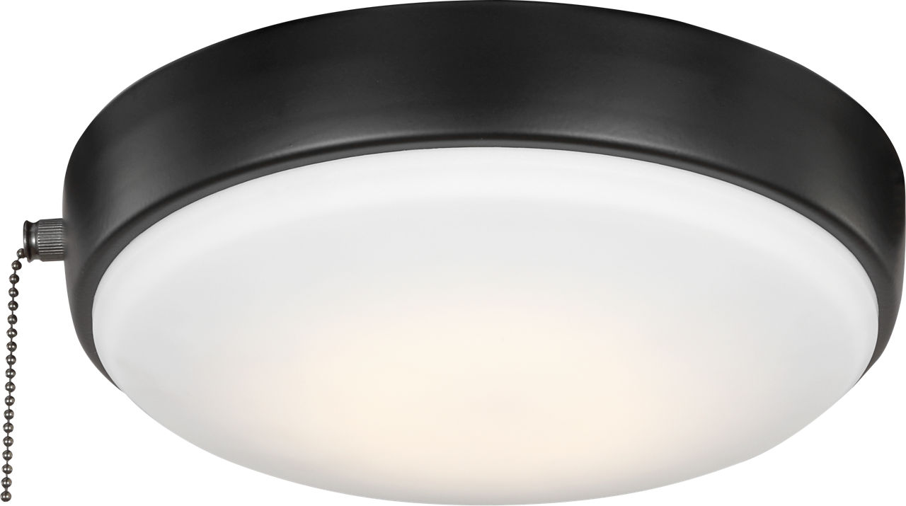 Universal Light Kits 9" LED Light Kit in with Frosted Acrylic Shade Matte Black Bulbs Inc