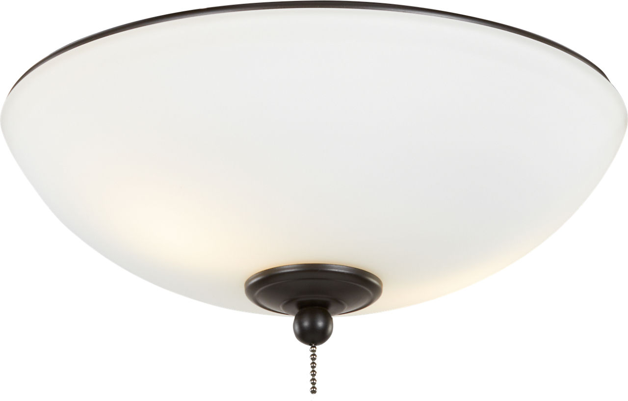 Universal Light Kits 12" LED Light Kit in with Matte White Glass Oil Rubbed Bronze Bulbs Included