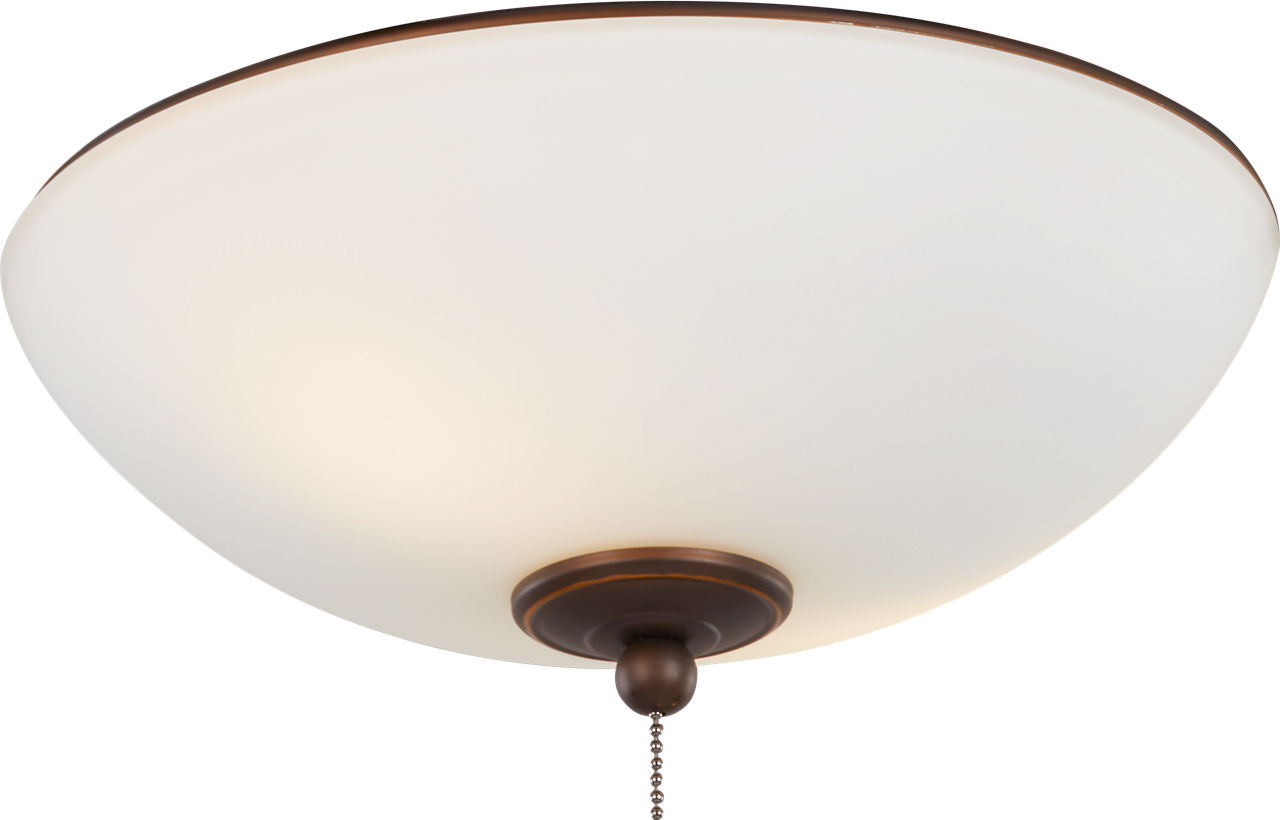 Universal Light Kits 12" LED Light Kit in with Matte White Glass Roman Bronze Bulbs Included