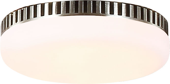 Universal Light Kits Arcade LED Light Kit in with Frosted White Glass Polished Nickel Bulbs Included