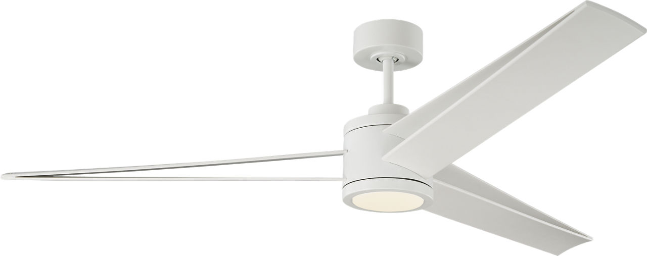 Armstrong 60 LED Ceiling Fan in Matte White with Matte White Blades and Light Kit