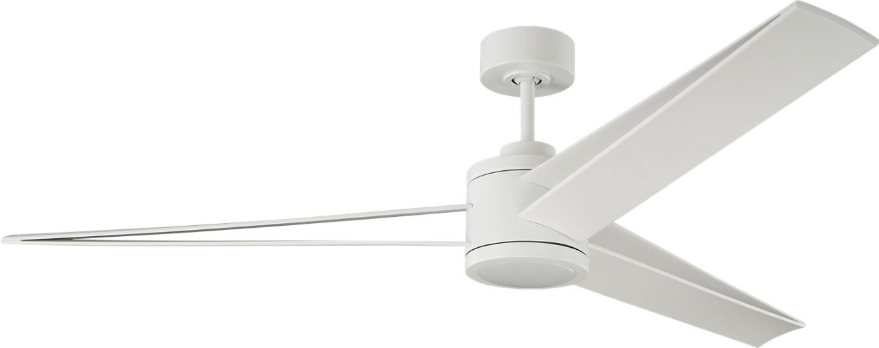 Armstrong 60 LED Ceiling Fan in Matte White with Matte White Blades and Light Kit