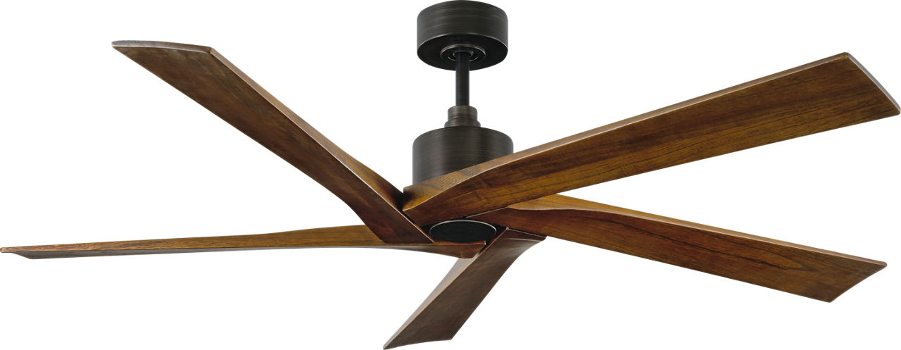 Aspen 56 Ceiling Fan in with Dark Walnut Blades Aged Pewter