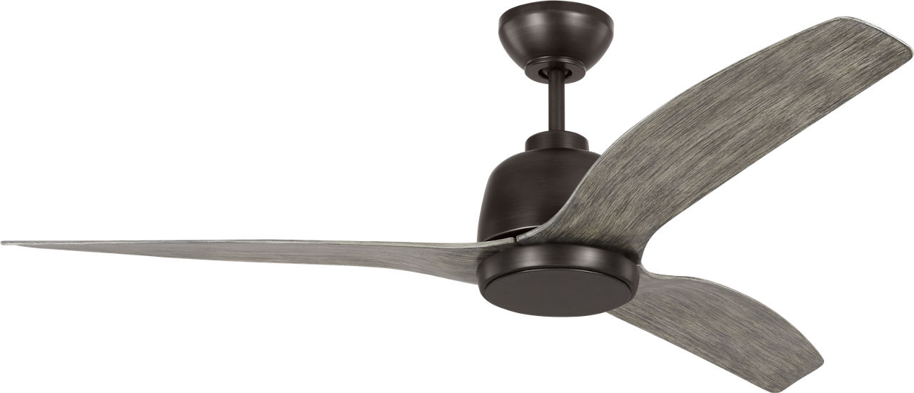 Avila 54 LED Ceiling Fan in with Light Grey Weathered Oak Blades and Light Kit Aged Pewter