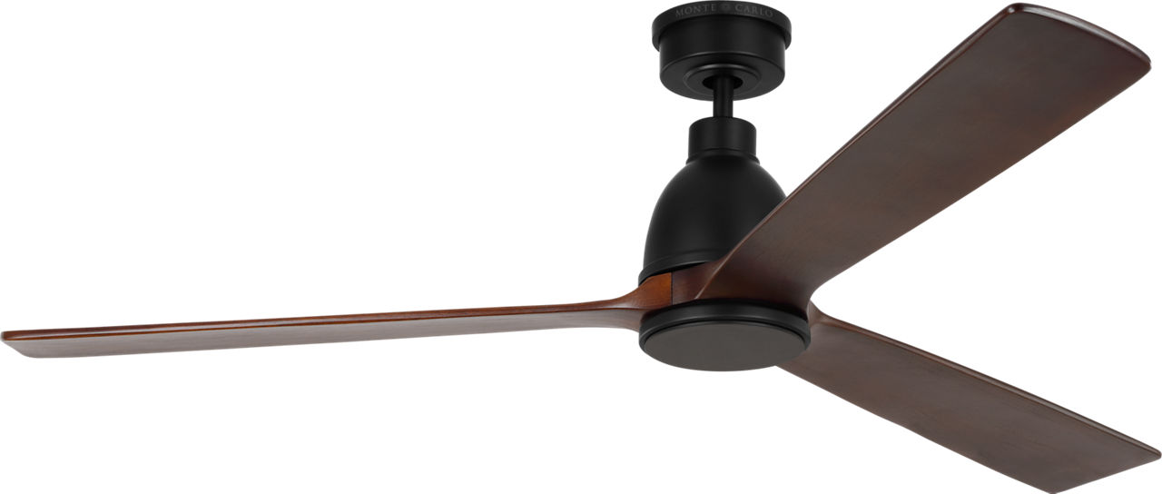 Bryden Smart 60 LED Ceiling Fan in with Dark Walnut Blades and Light Kit Midnight Black