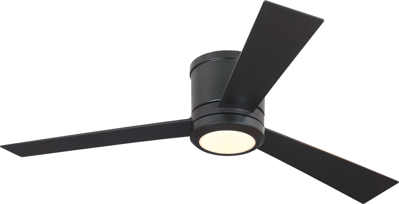 Clarity 52 Hugger LED Ceiling Fan in with Blades and Light Kit Oil Rubbed Bronze