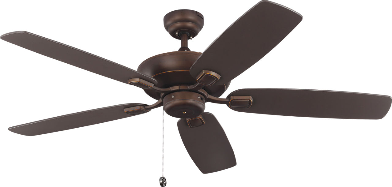 Colony 52 Ceiling Fan in Roman Bronze with Bronze / American Walnut Reversible Blades