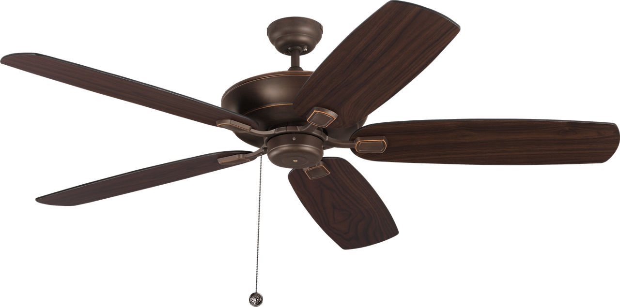 Colony 60 Ceiling Fan in Roman Bronze with Bronze / American Walnut Reversible Blades