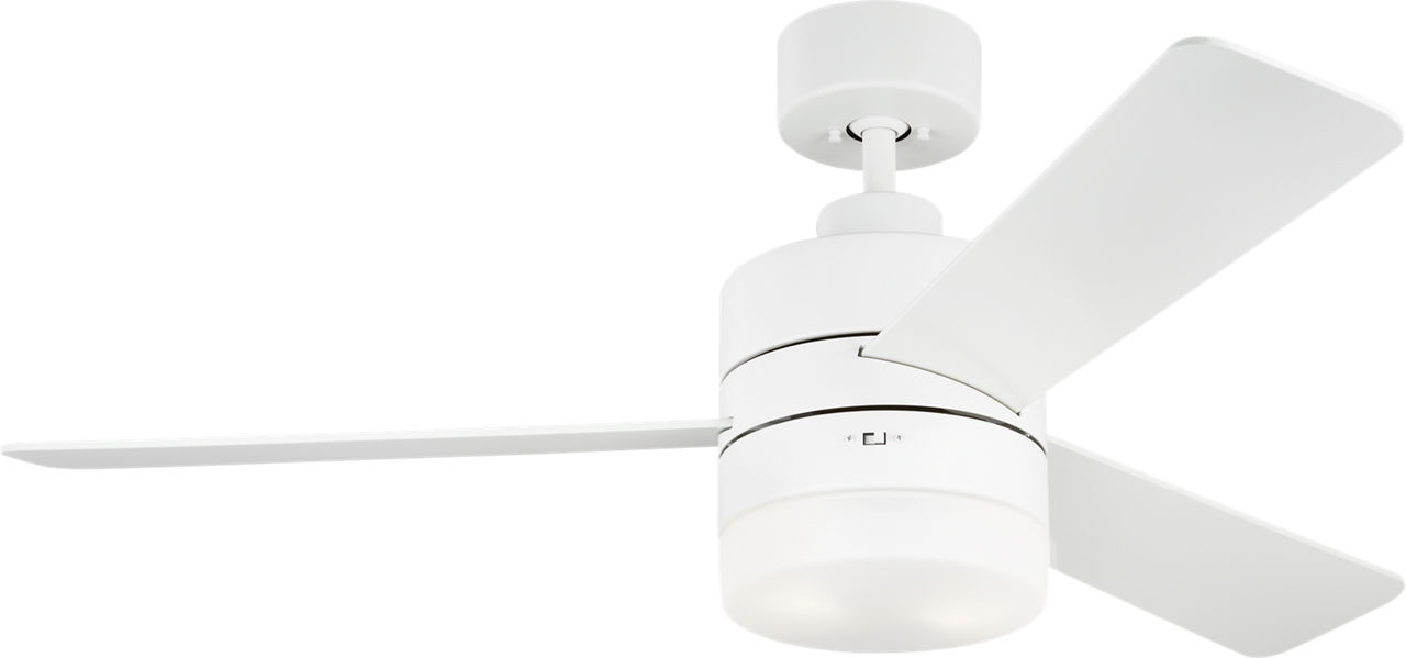 Era 44 LED Ceiling Fan in with Blades and Light Kit Matte White