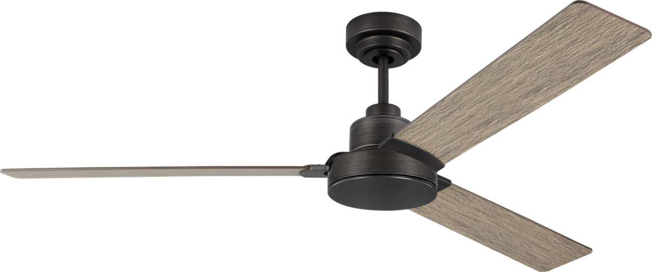 Jovie Outdoor 58 Ceiling Fan in Aged Pewter with Light Grey Weathered Oak Blades