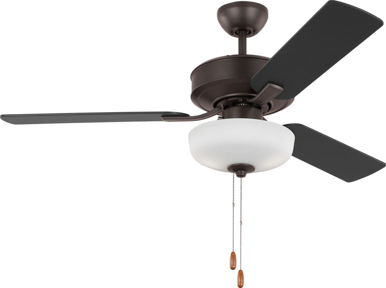 Linden 48 LED Ceiling Fan in with / American Walnut Reversible Blades and Bowl Light Kit Bronze