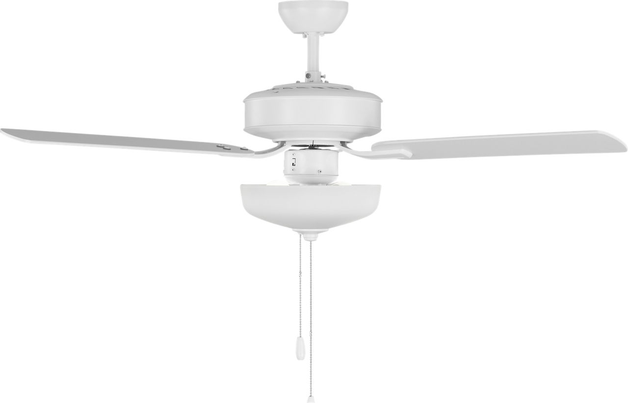 Linden 48 LED Ceiling Fan in with Blades and Bowl Light Kit Matte White
