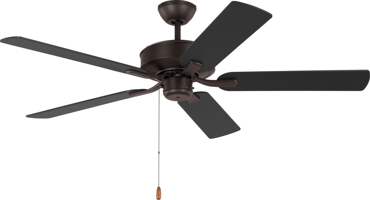 Linden 52 Ceiling Fan in with / American Walnut Reversible Blades Bronze