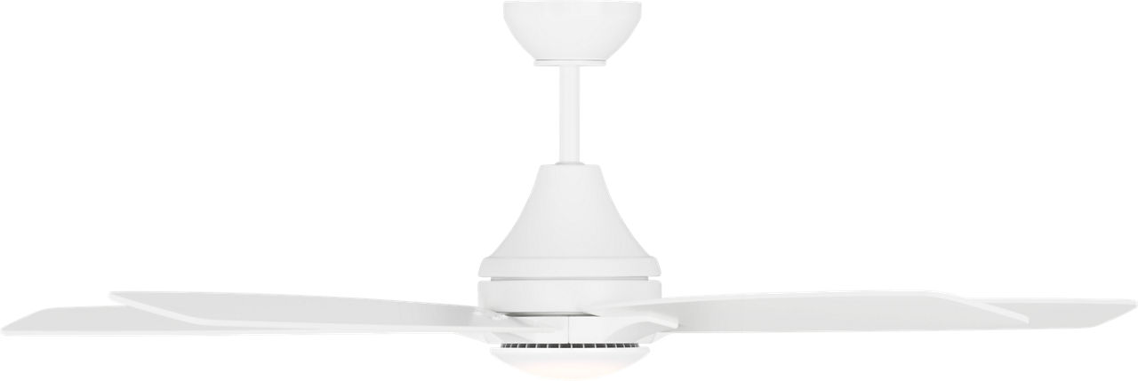 Lowden 52 LED Ceiling Fan in Matte White with  Matte White Blades and Light Kit