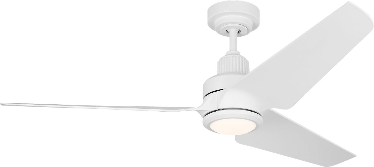 Ruhlmann Smart 52 LED Ceiling Fan in Matte White with Matte White Blades and Light Kit