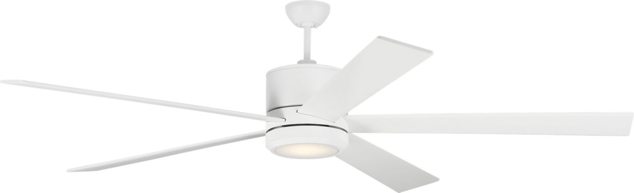 Vision 72 LED Ceiling Fan in with Blades and Light Kit Matte White