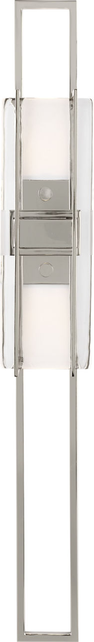 Duelle Large Wall Sconce Polished Nickel Integrated LED 2700K 90 CRI 120V