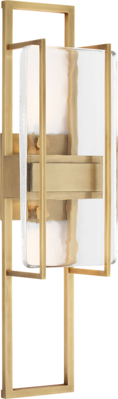 Duelle Medium Wall Sconce Natural Brass Integrated LED 2700K 90 CRI 120V