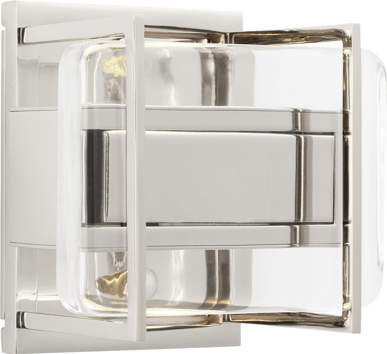 Duelle Small Wall Sconce polished nickel 2700K 90 CRI integrated led 90 cri 2700k 120v