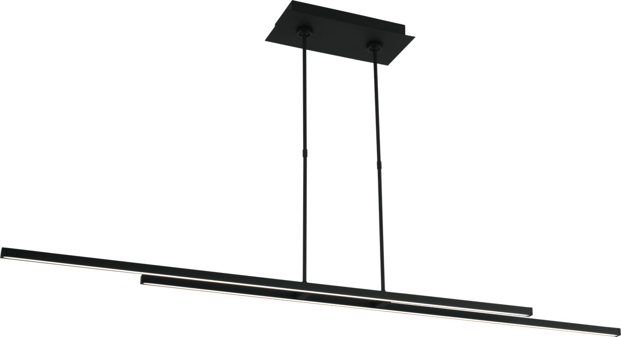 Stagger 2 60 Linear Suspension Nightshade Black LED 2700K 90 CRI 120-277V