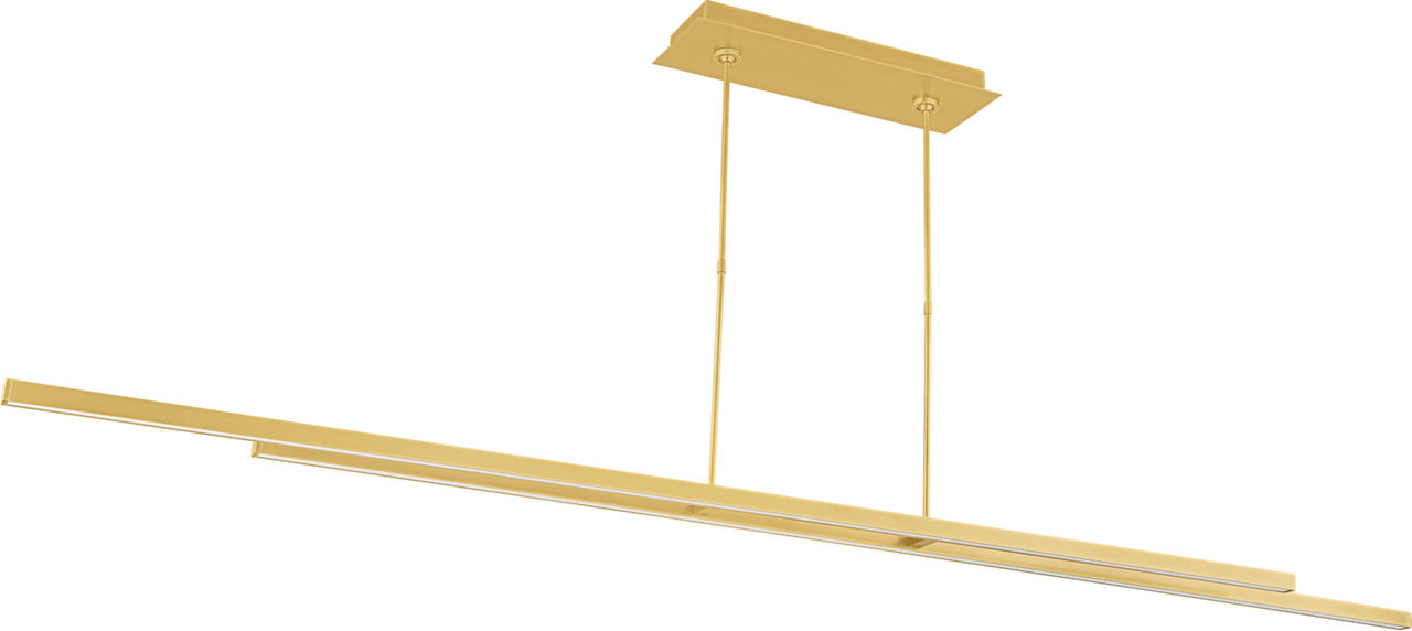Stagger 2 84 Linear Suspension Natural Brass Integrated LED 2700K 90 CRI 120V