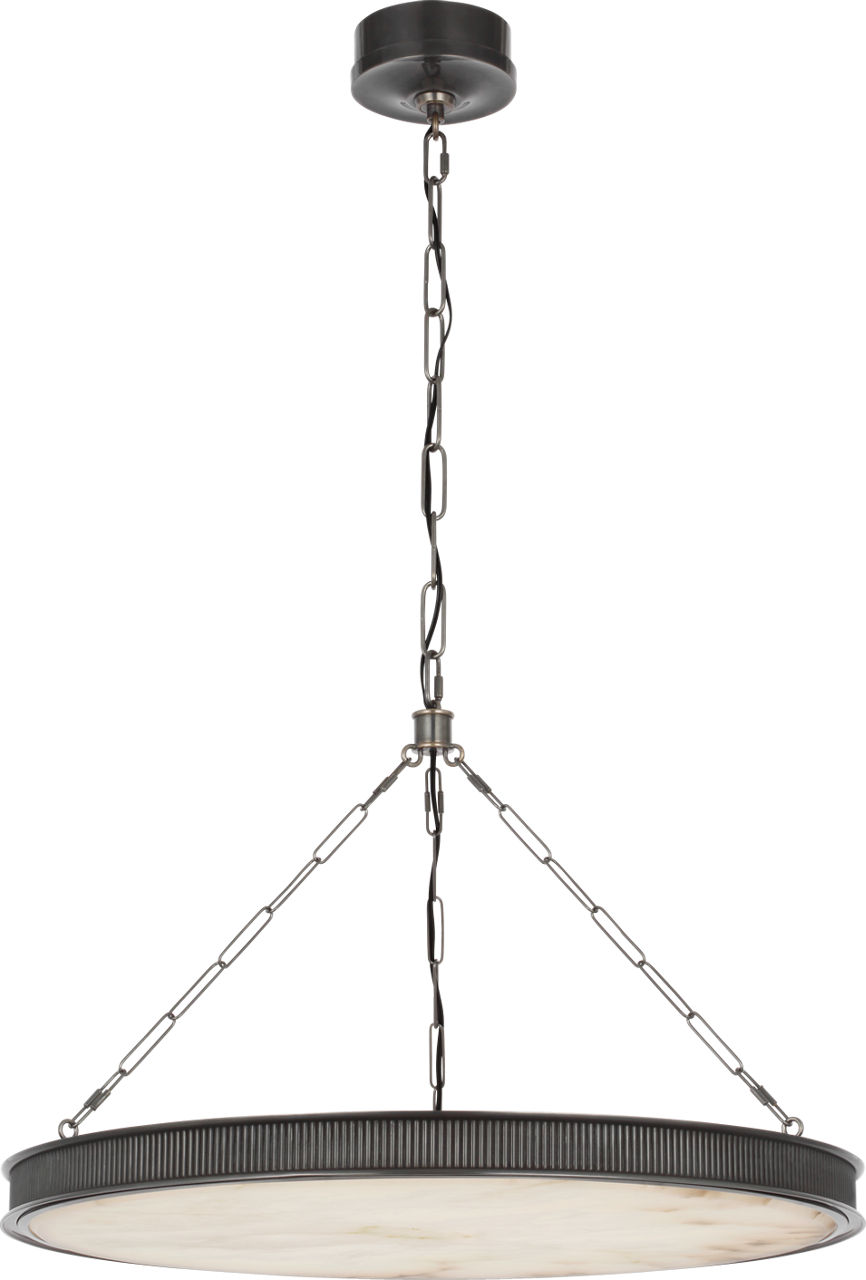 Matthew 30" Chandelier in Bronze with Alabaster