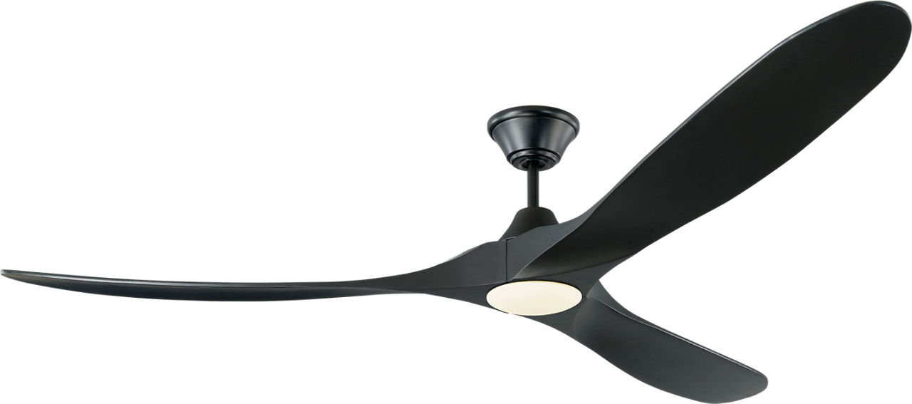 Maverick 70 LED Ceiling Fan in with Blades and Light Kit Matte Black