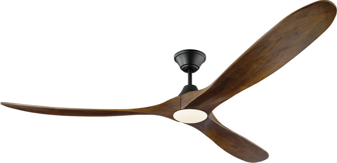 Maverick 70 LED Ceiling Fan in with Dark Walnut Blades and Light Kit Matte Black
