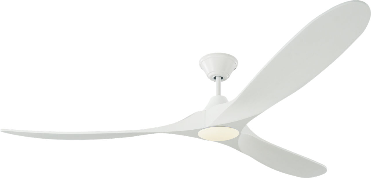 Maverick 70 LED Ceiling Fan in Matte White with Matte White Blades and Light Kit