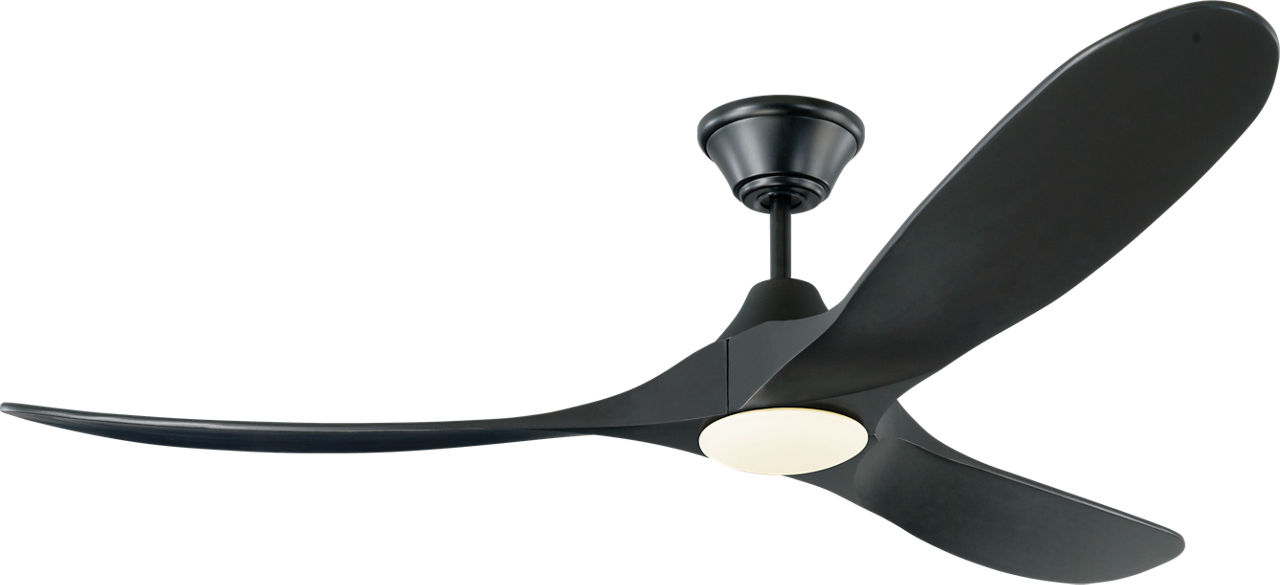 Maverick 60 LED Ceiling Fan in with Blades and Light Kit Matte Black