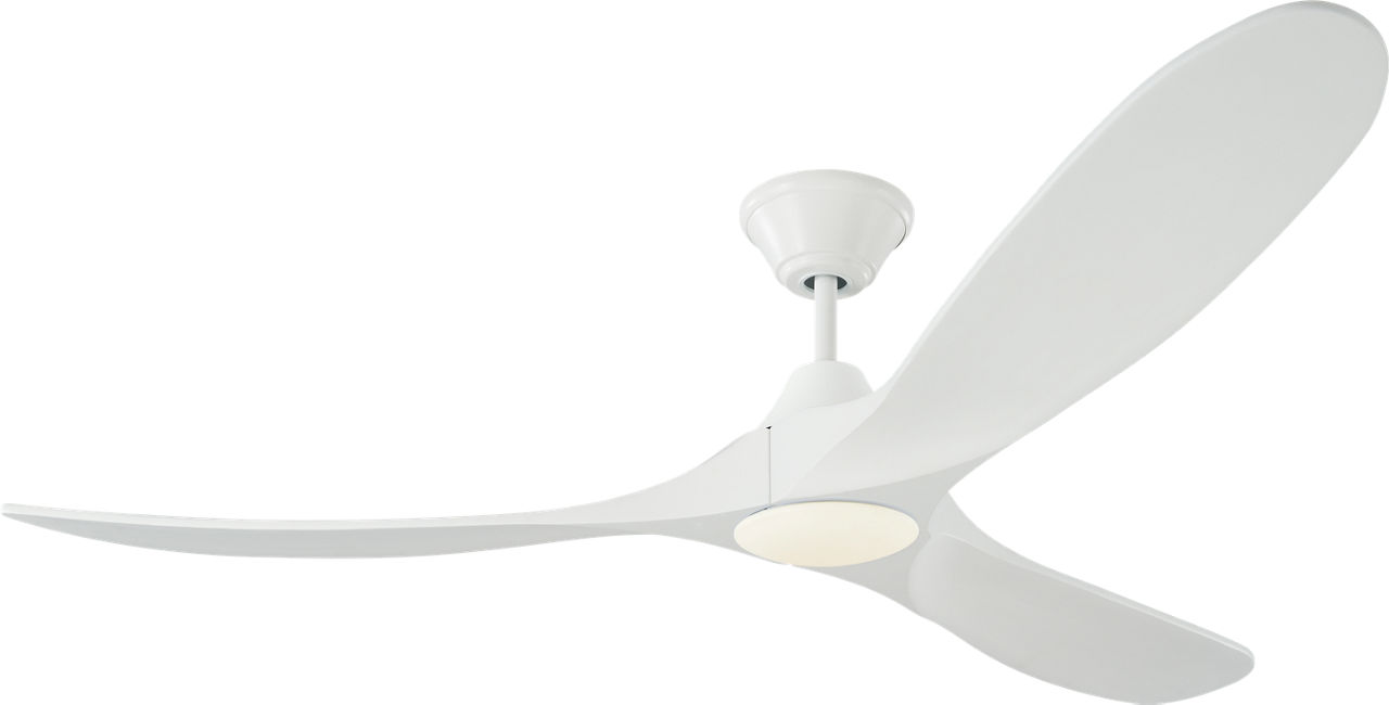 Maverick 60 LED Ceiling Fan in Matte White with Matte White Blades and Light Kit