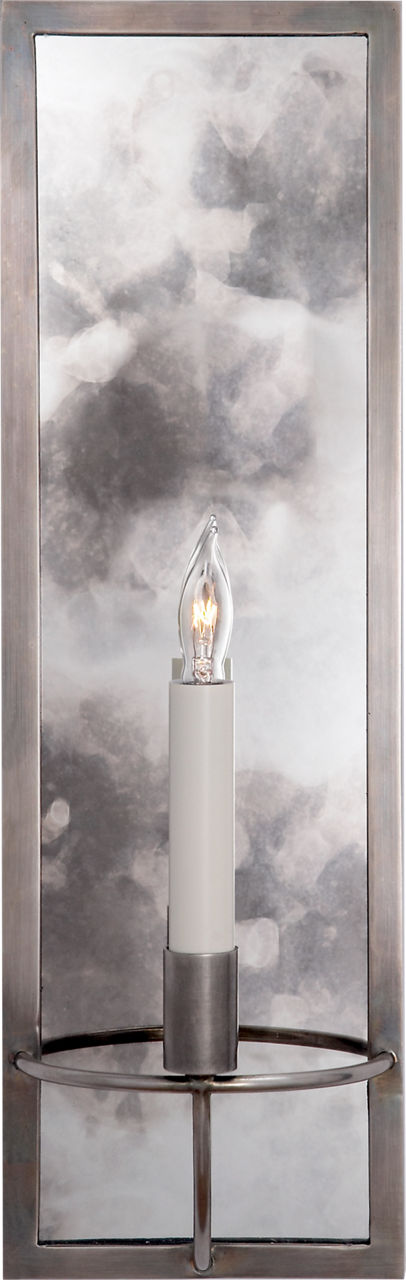 Regent Rectangular Sconce in Antique Nickel