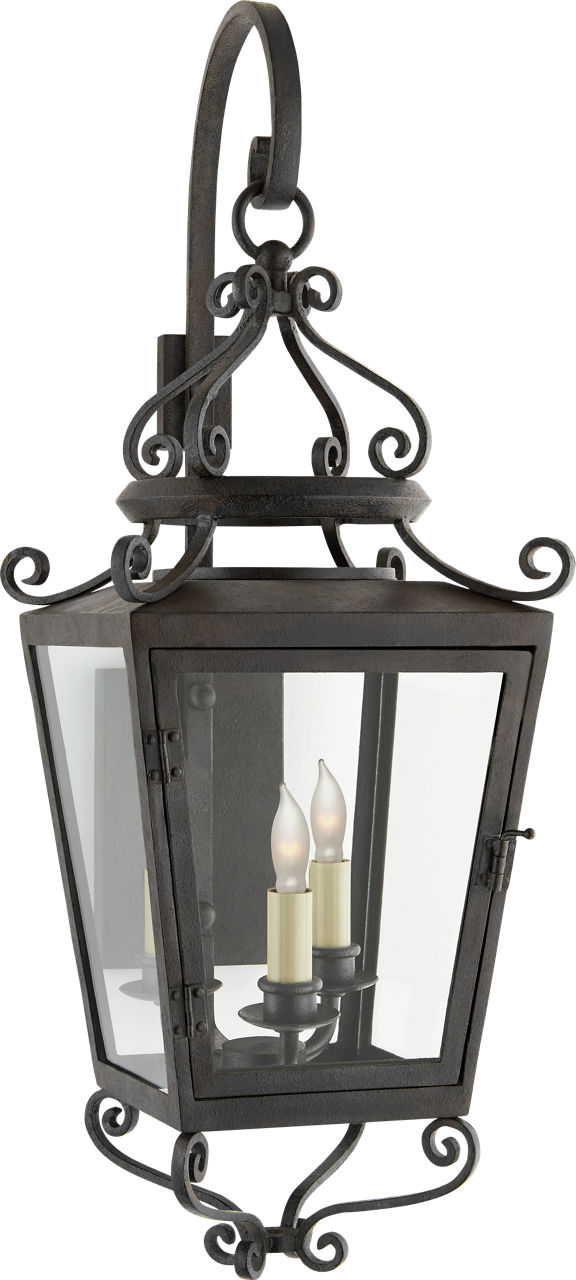 Lafayette Small Bracketed Lantern in French Rust with Clear Glass