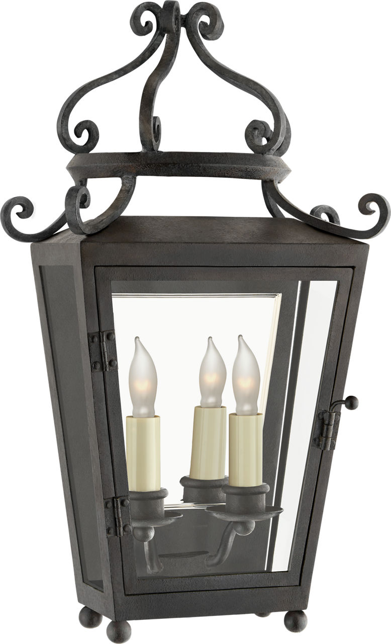 Lafayette Small 1/2 Sconce in French Rust with Clear Glass