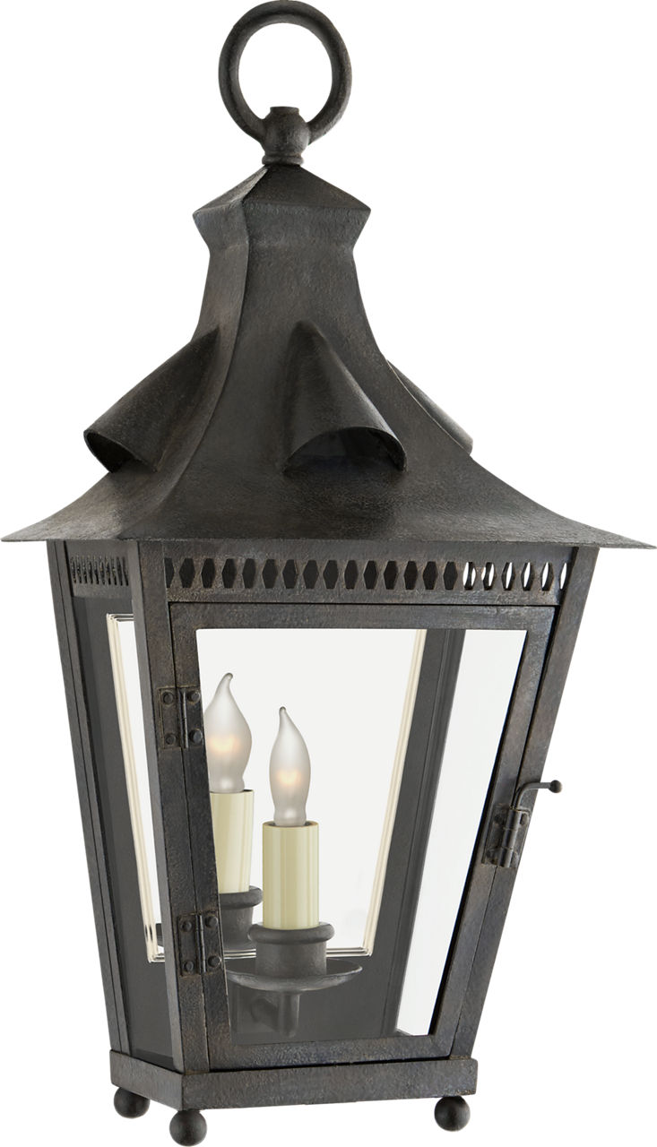 Orleans Small 1/2 Sconce in French Rust with Clear Glass